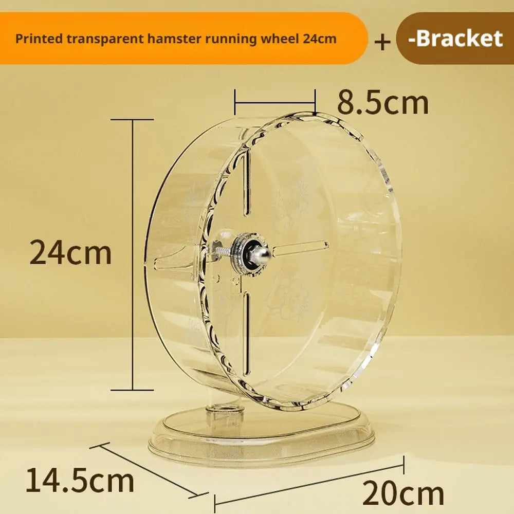 Silent Running Hamster Wheel With Transparent Wide Design