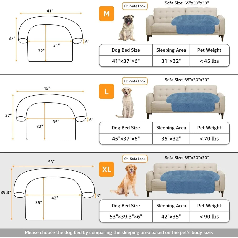 GGIB Calming Dog Bed Plush Mat With Removable Cover