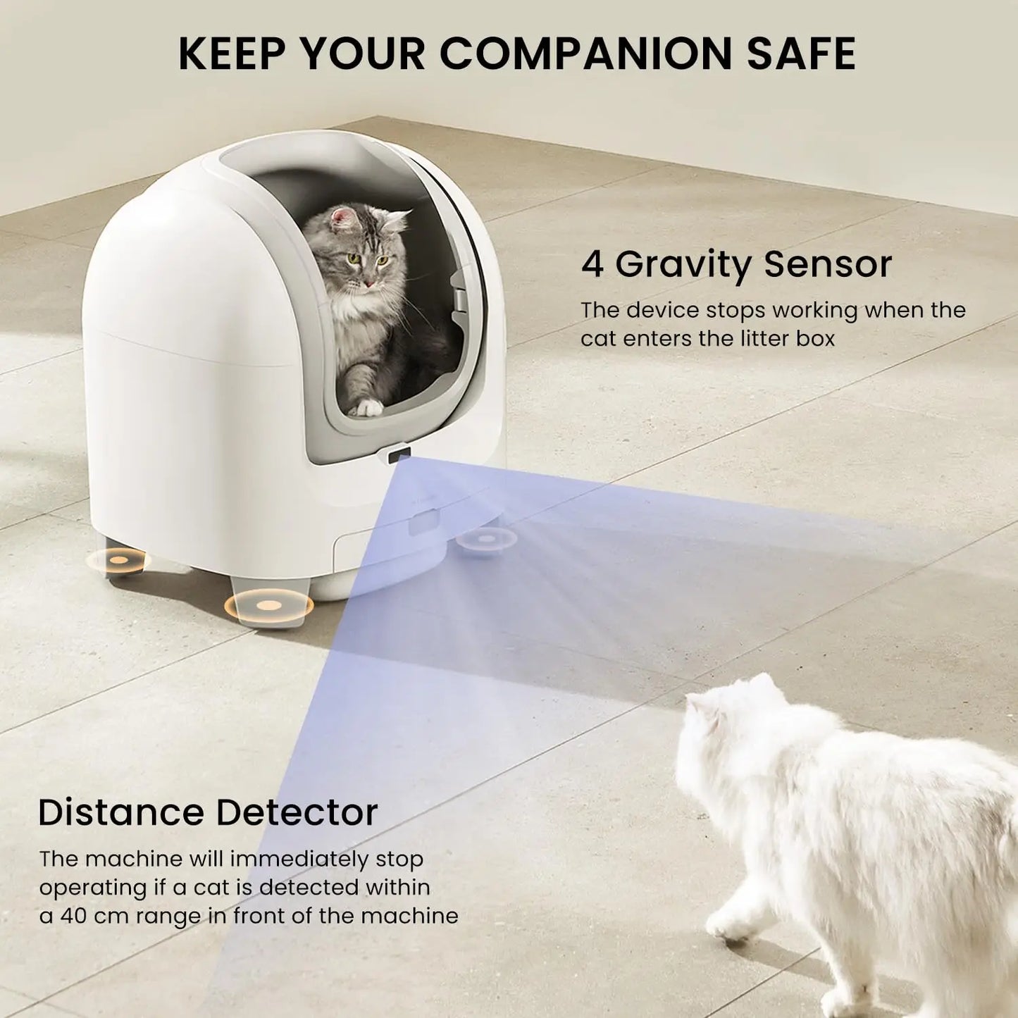 Smart Self Cleaning Cat Litter Box Automatic Open Top