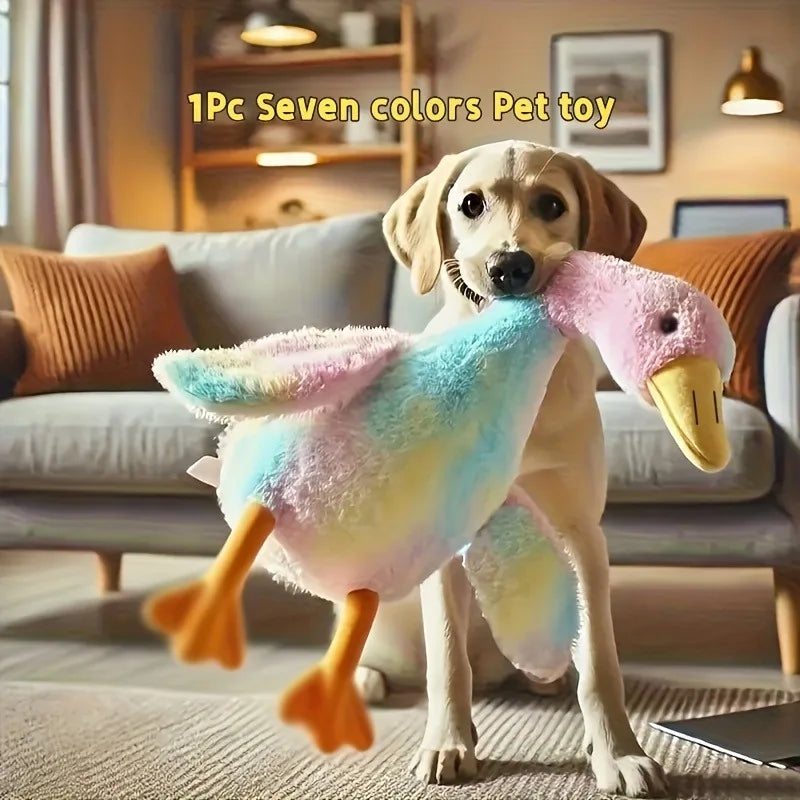 Soft Colorful Duck Plush Toy for Cats and Dogs Relief