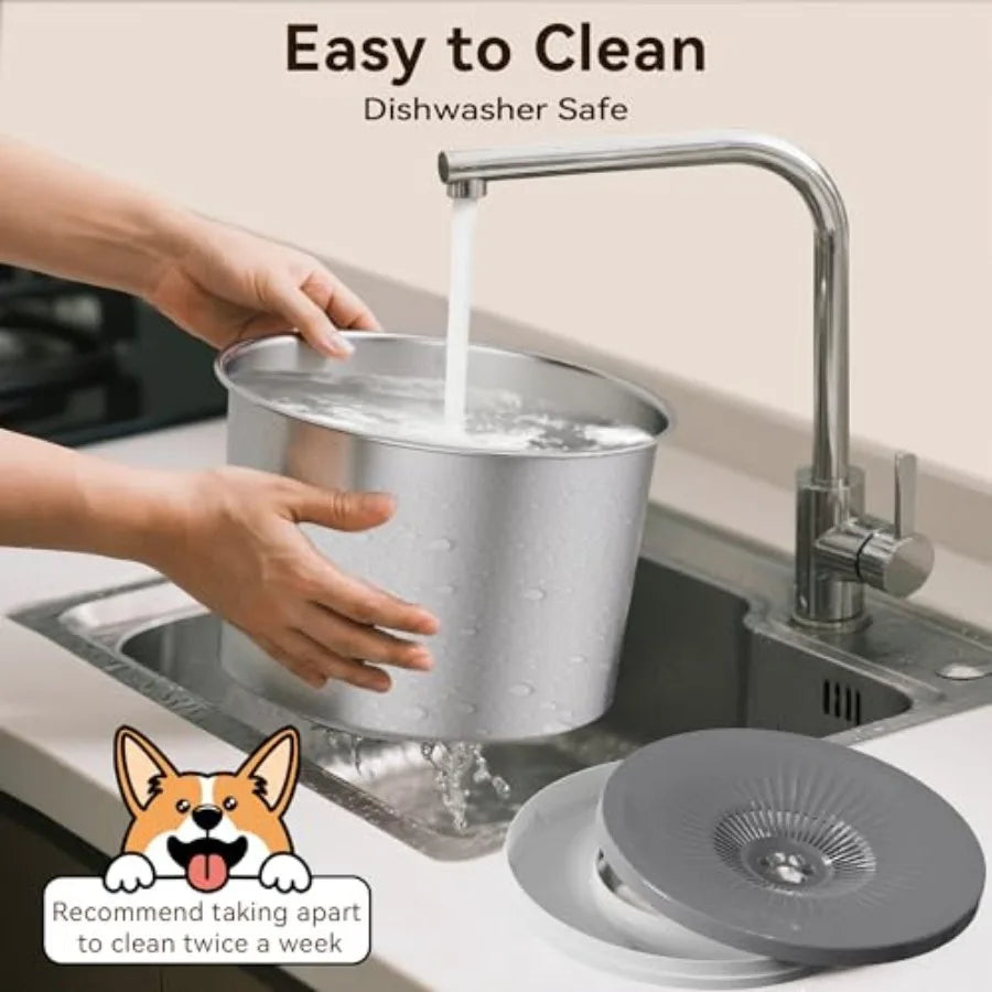 Stainless Steel Dog Water Bowls For Pets No Spill Mat