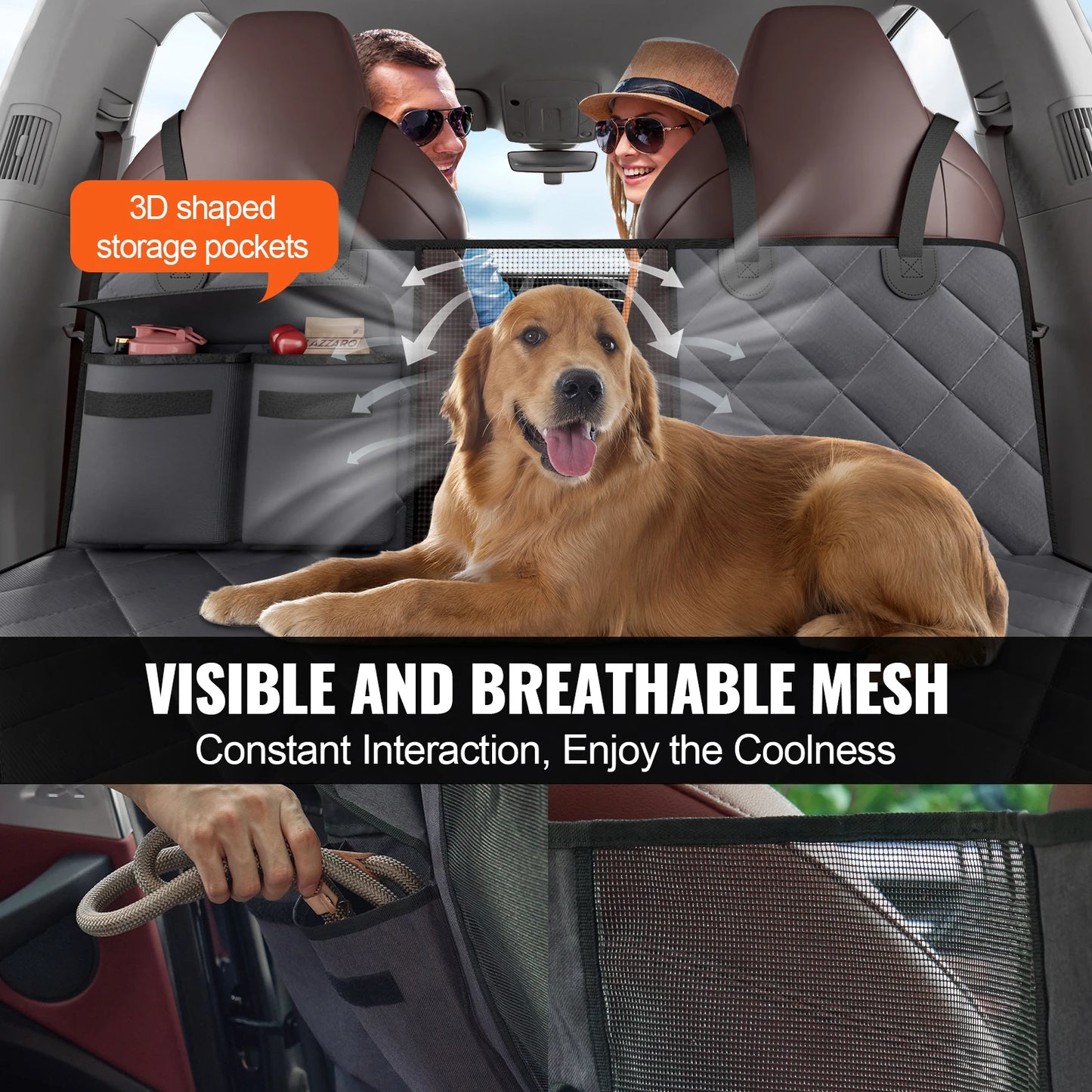 SucceBuy Back Seat Extender Dog Hammock Car Cover Waterproof