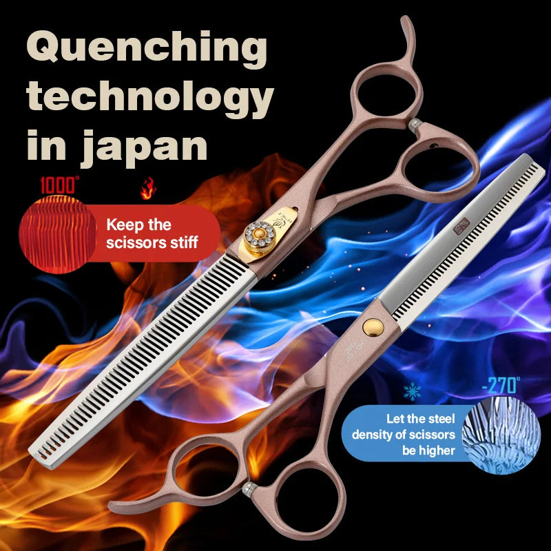 Fenice JP440C Steel Pet Grooming Thinning Scissors 35 Percent