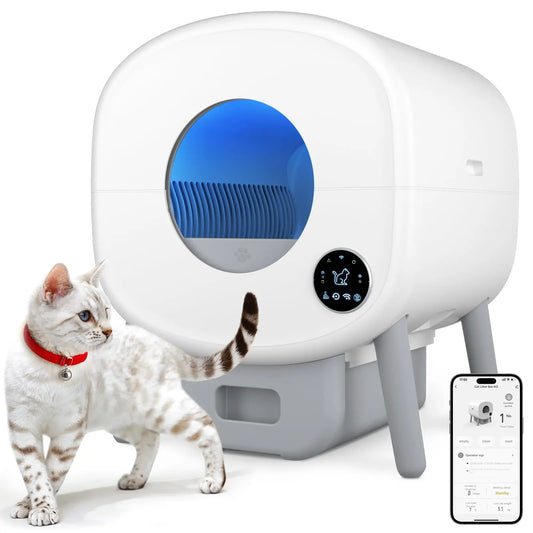 Smart Self Cleaning Cat Litter Box With App Control And Safety Protection