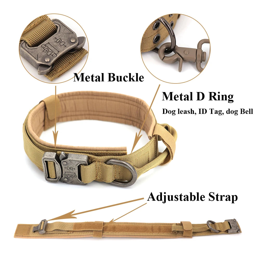 Petravel CN Dog Training Collar Adjustable Tactical Leash Set