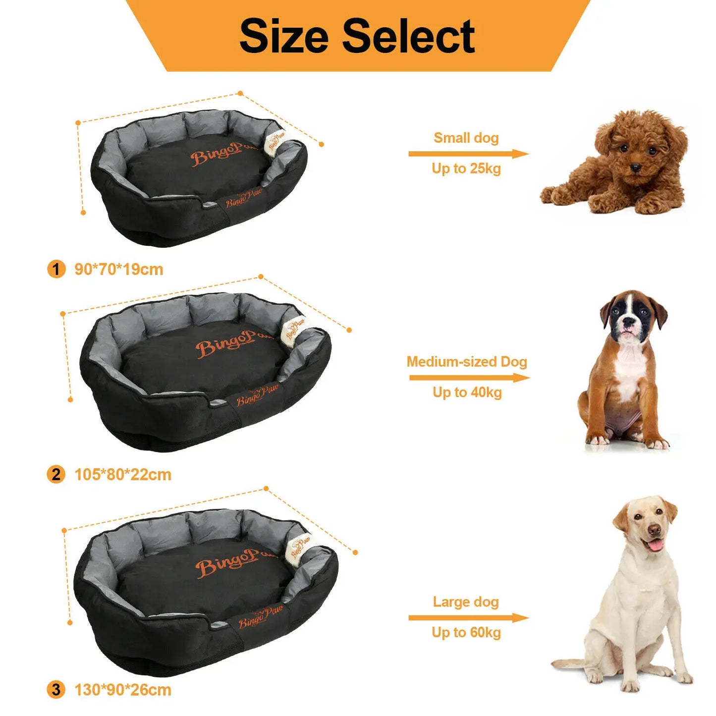 BINGOPAW Waterproof Orthopedic Dog Bed Sofa Mat Washable