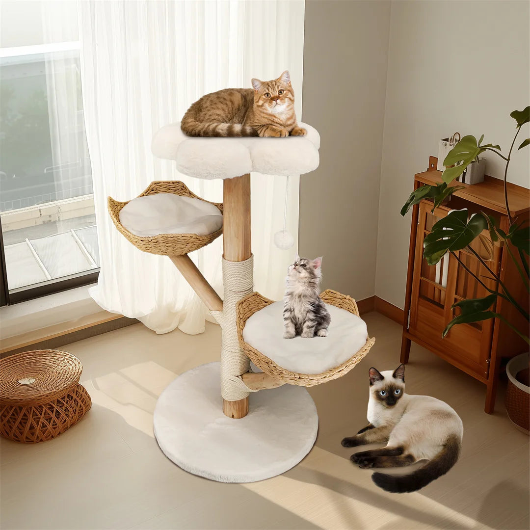 BINGOPAW Modern Cat Tree Climbing Activity Center With Scratching Post