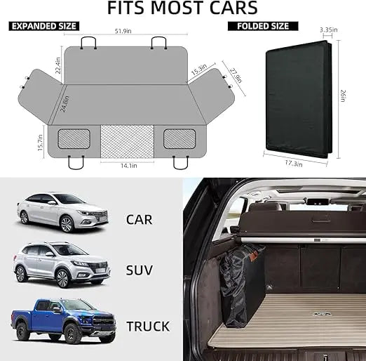 Back Seat Extender Dog Hammock Car Seat Cover For Dogs