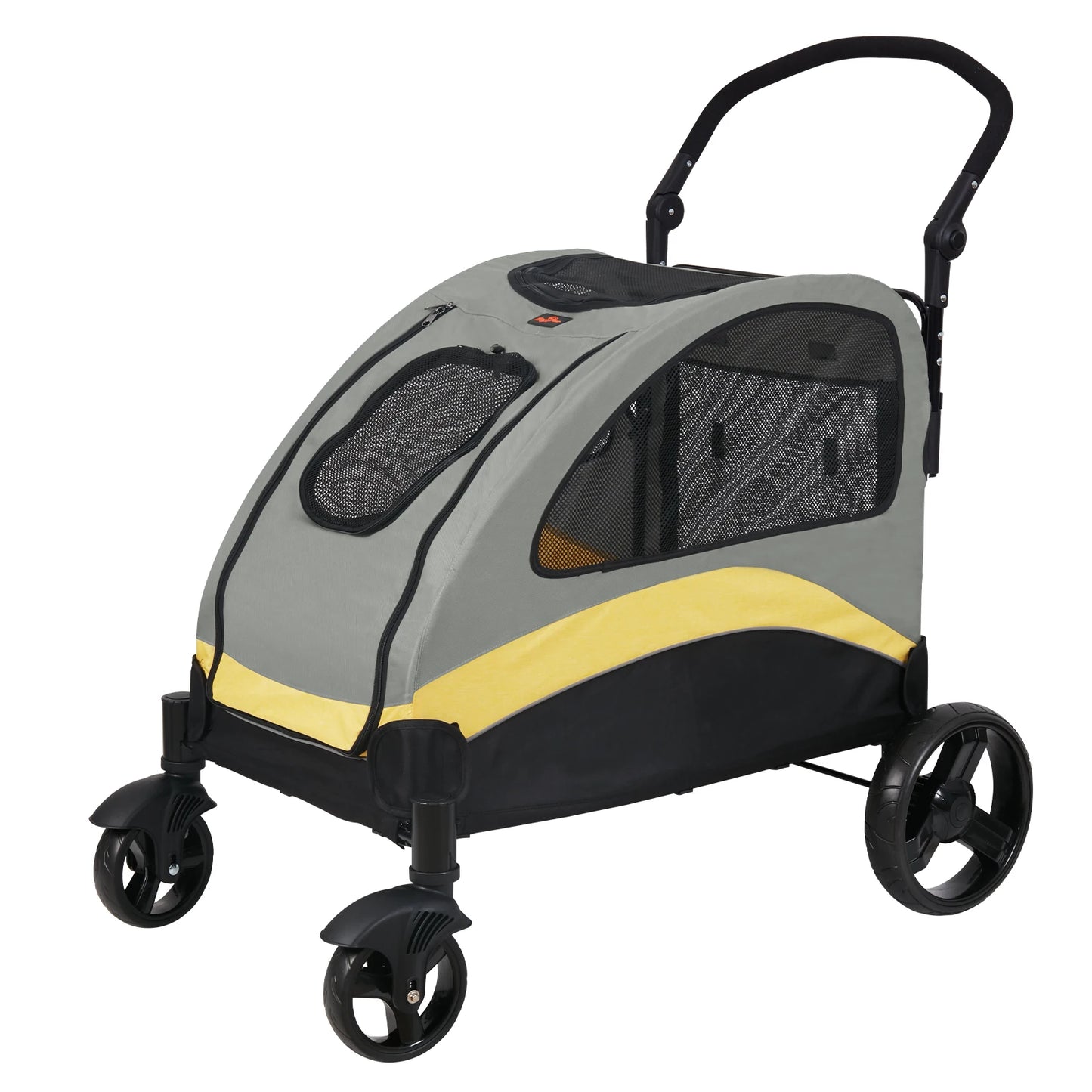 BINGOPAW Dog Stroller 4 Wheel Foldable Pet Carrier Up To 121 Lbs