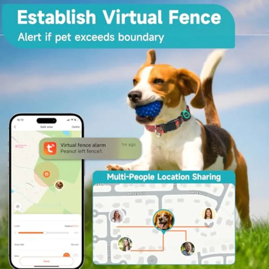 Mini GPS Tracker for Dogs and Cats With Health Monitor Waterproof