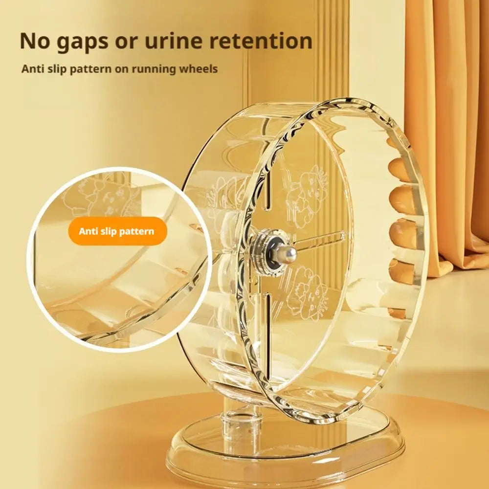 Silent Running Hamster Wheel With Transparent Wide Design