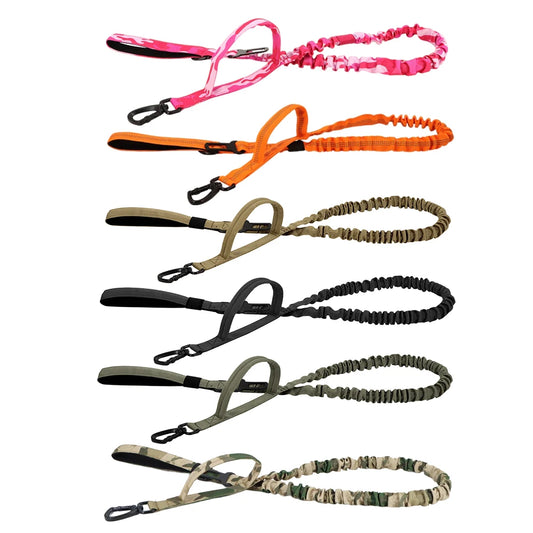 PETRAVEL CN Military Dog Leash With Quick Release Elastic Rope