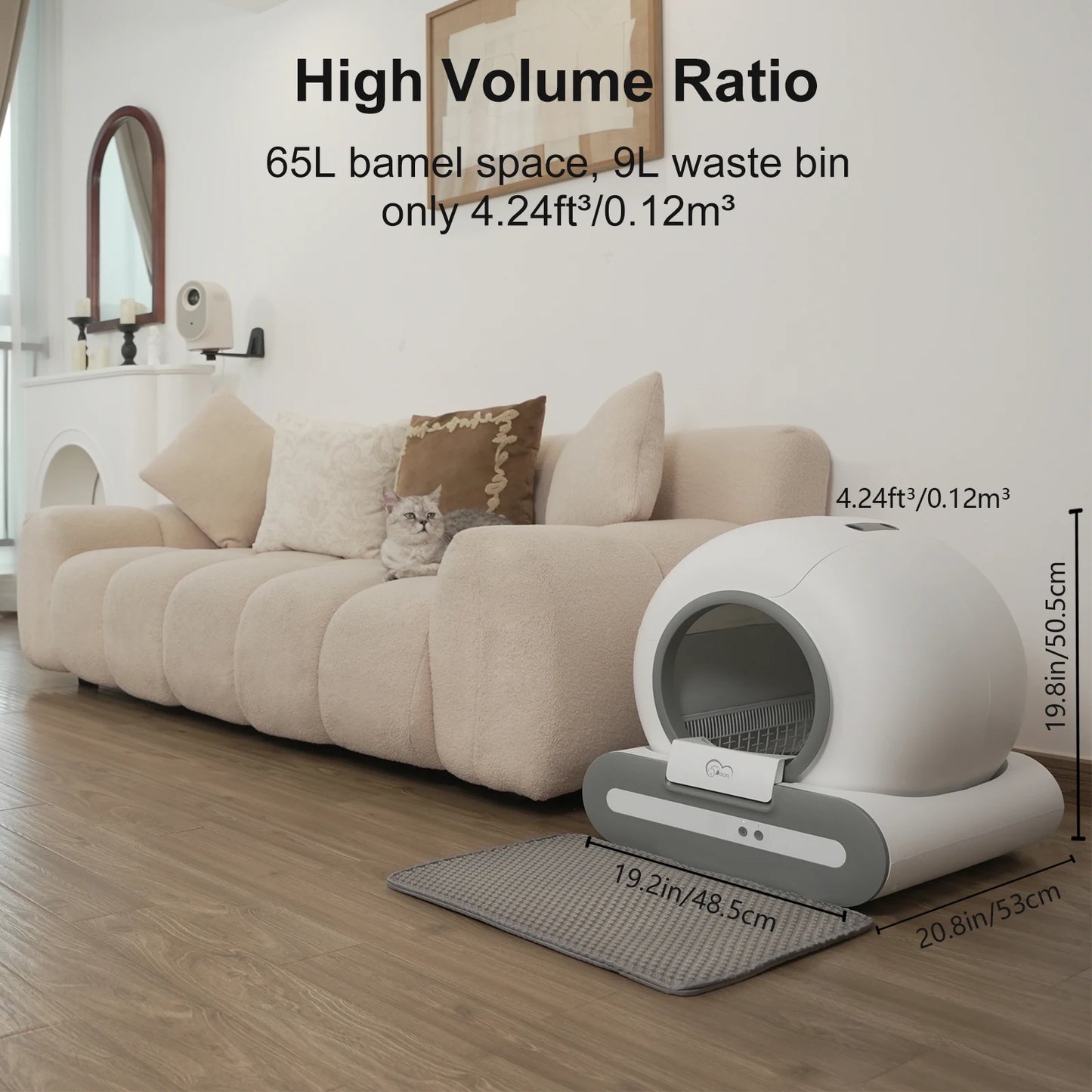 DOEL Smart Self Cleaning Cat Litter Box App Control WiFi