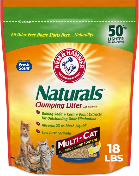 Natural Clumping Cat Litter For Odor Control Multi Cat Formula