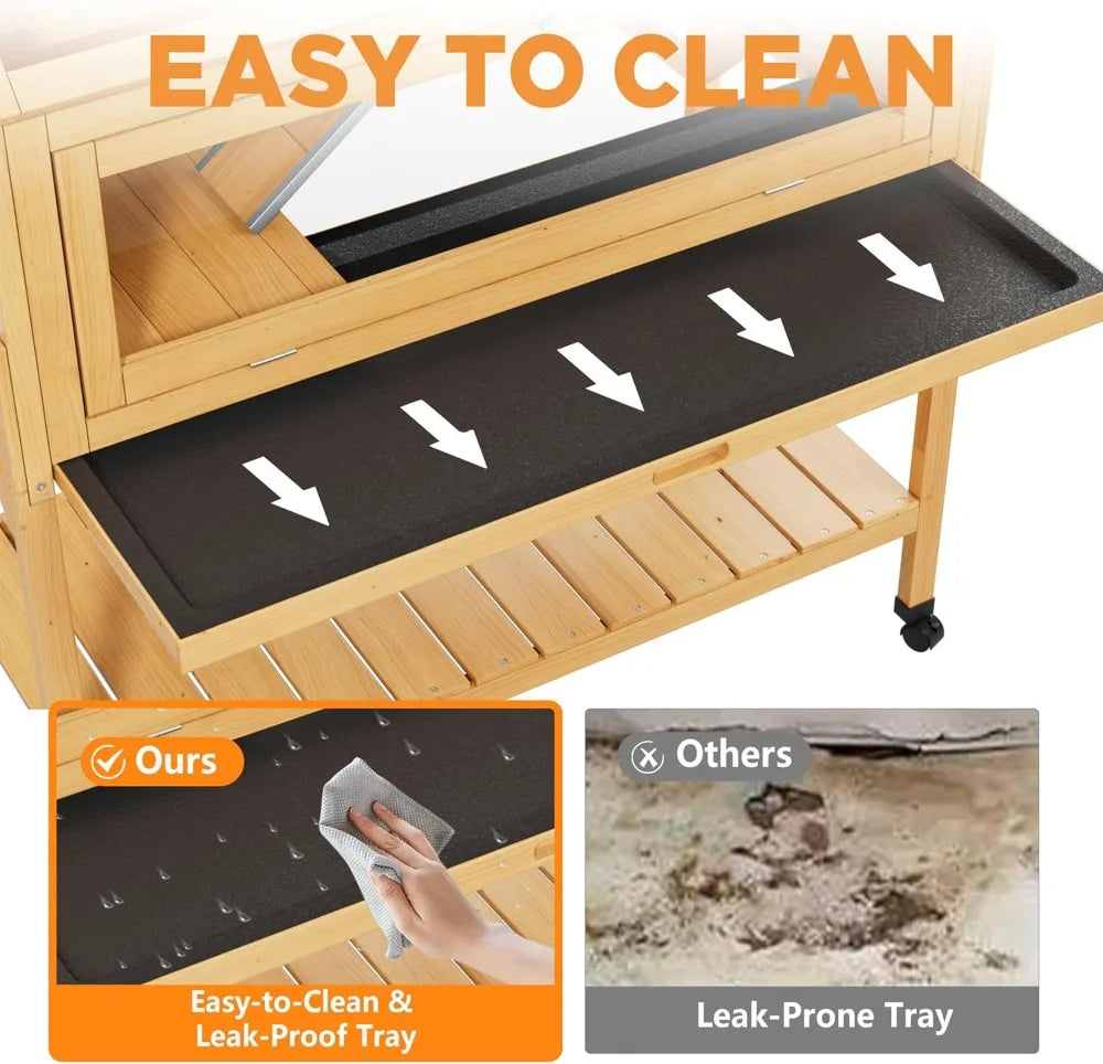 Large Tortoise Habitat With Wheels And Pull Out Tray