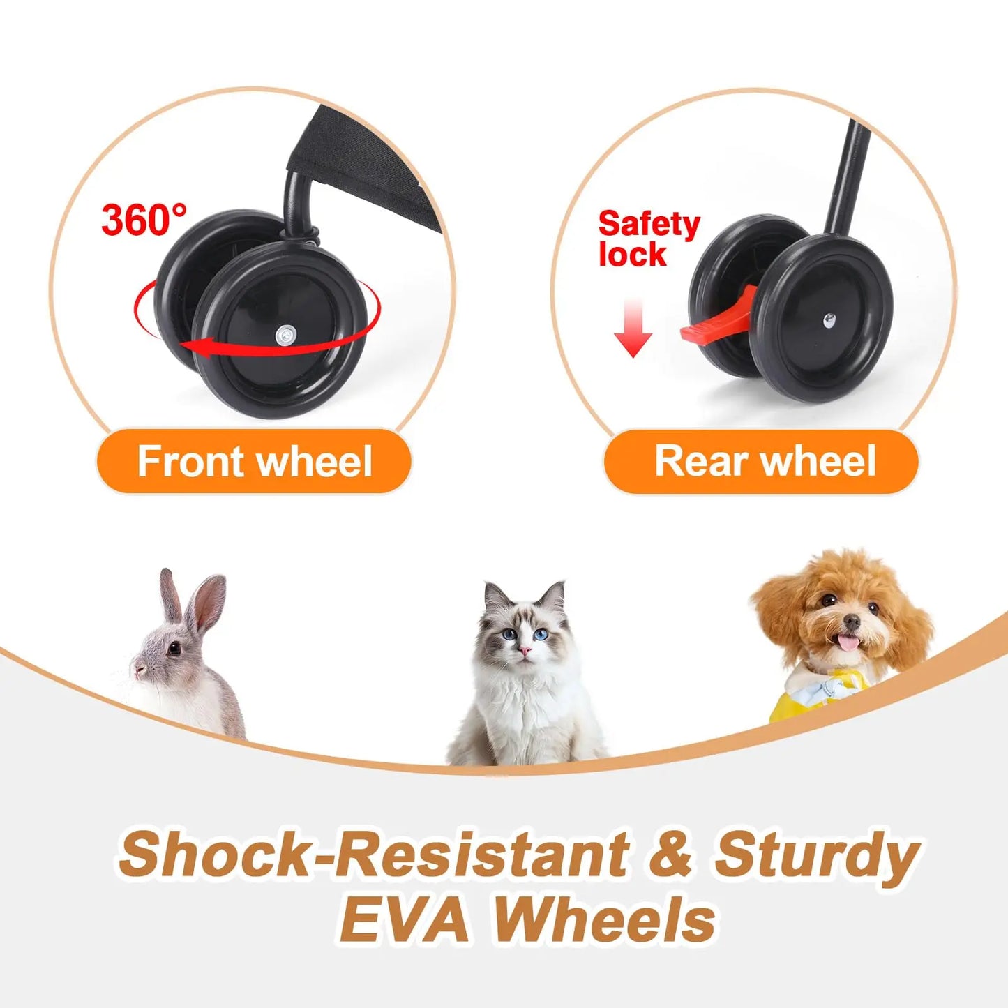 Travel Portable Pet Stroller For Dogs And Cats Everyday Use