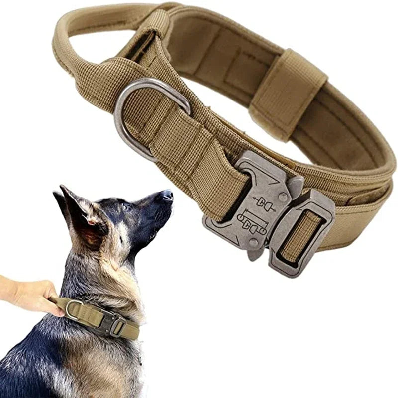 COOYOMOO Durable Tactical Dog Collar Leash Set Adjustable Military