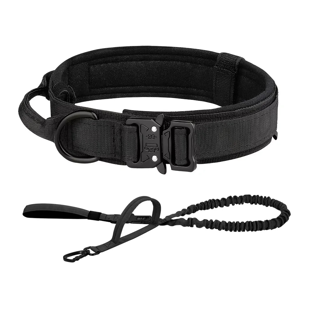 Dog Training Collar Adjustable Tactical Leash Set With Control Handle