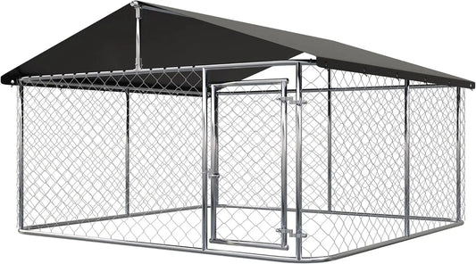Heavy Duty Outdoor Dog Kennel With Secure Lock And Mesh