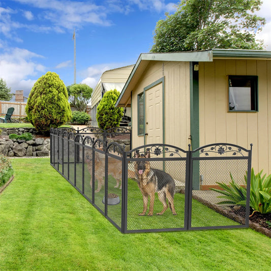 BINGOPAW Heavy Duty Dog Playpen Outdoor Indoor With Waterproof Pad