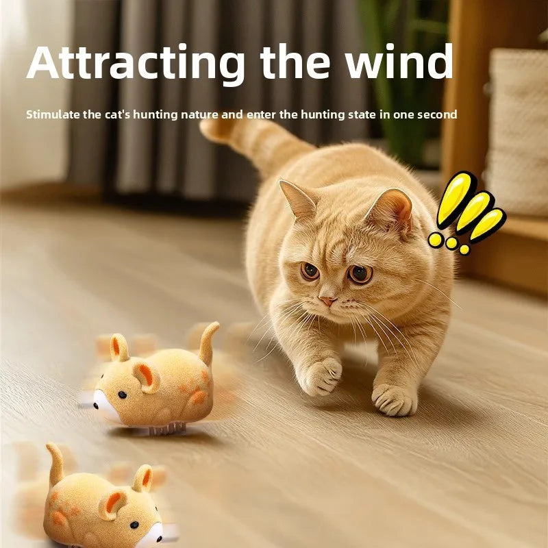 Macroupta Interactive Electric Cat Toy Mouse With Obstacle Avoidance