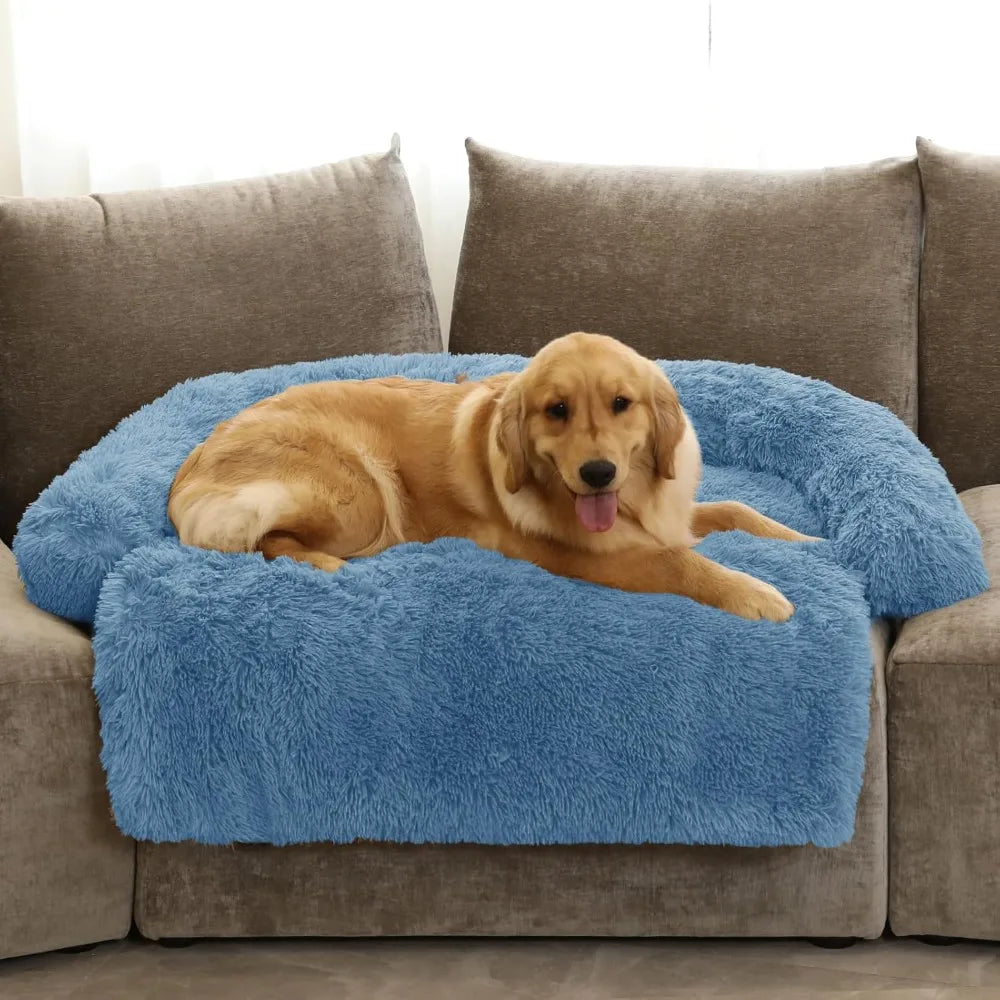 GGIB Calming Dog Bed Plush Mat With Removable Cover