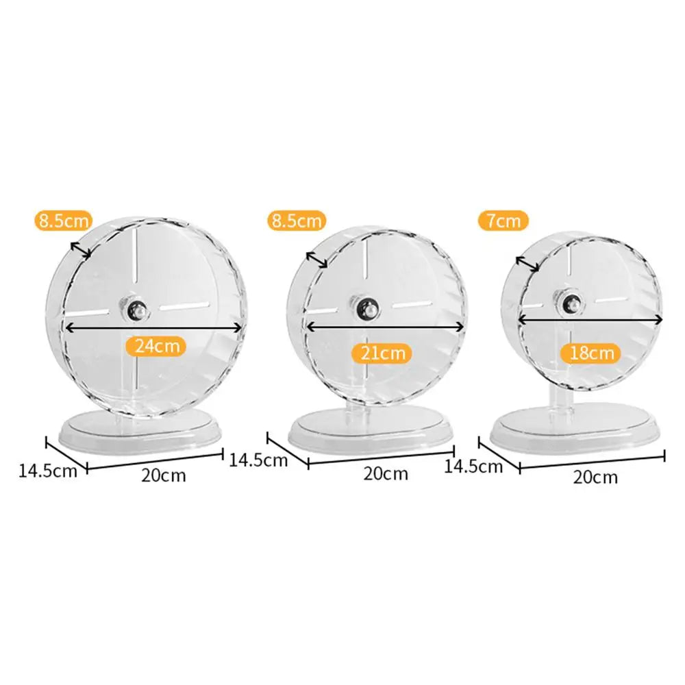 Silent Running Hamster Wheel With Transparent Wide Design