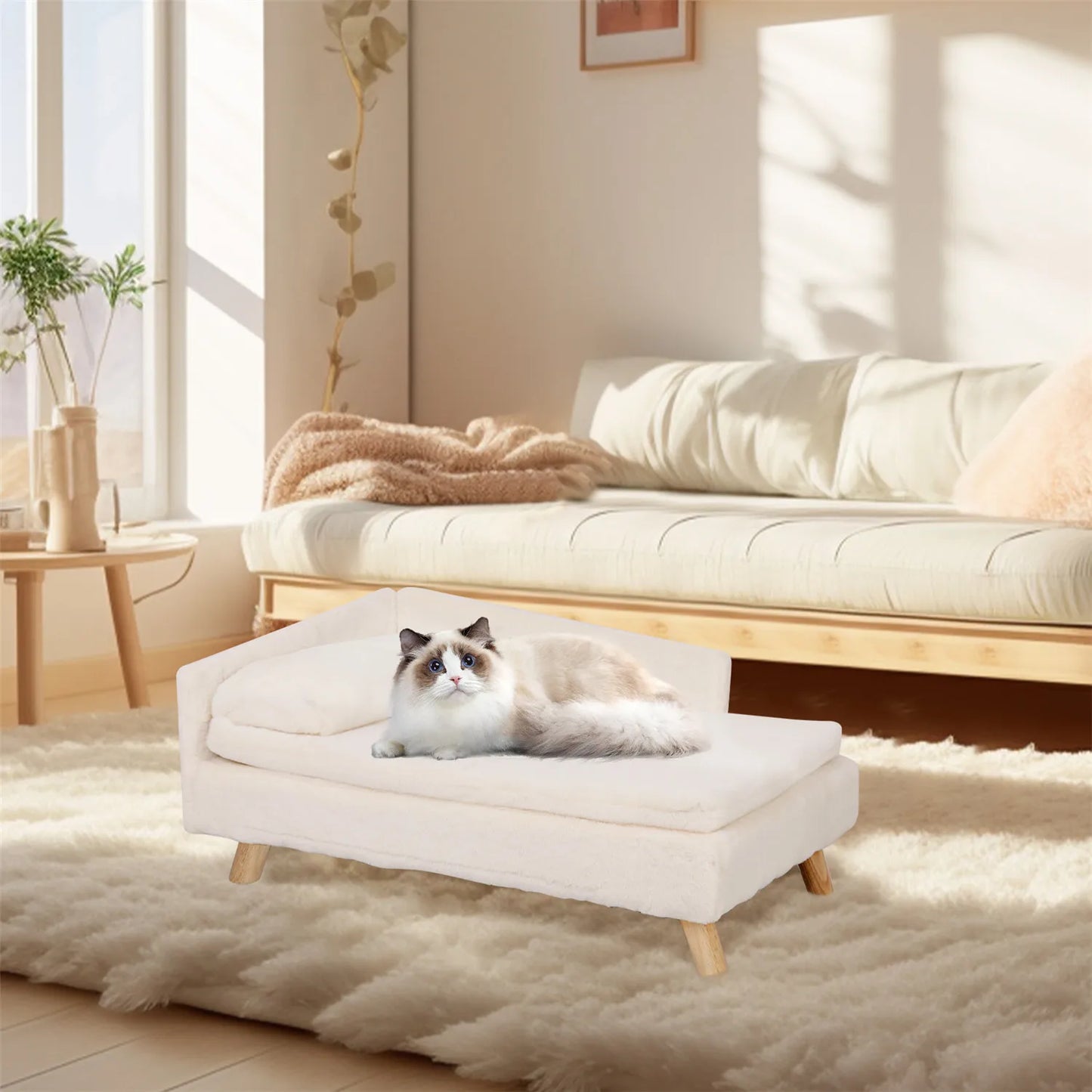 BINGOPAW Waterproof Pet Sofa Bed Raised Lounger For Dogs Cats