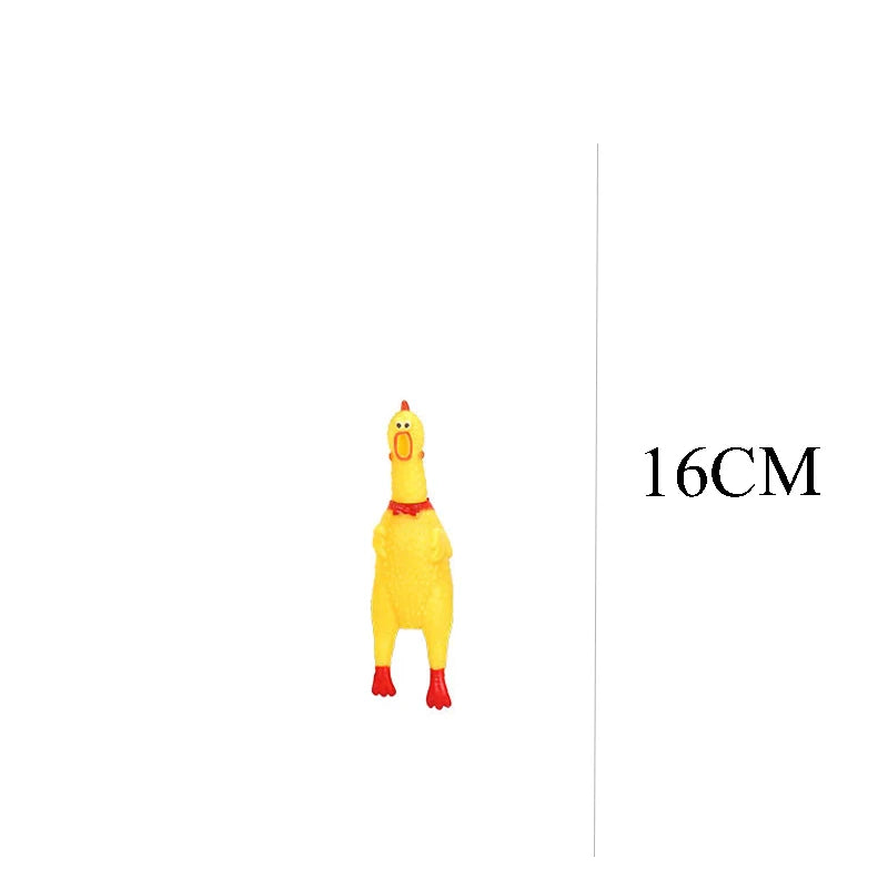 DKSTINYE Squeaky Screaming Chicken Rubber Dog Toy With Squeaker