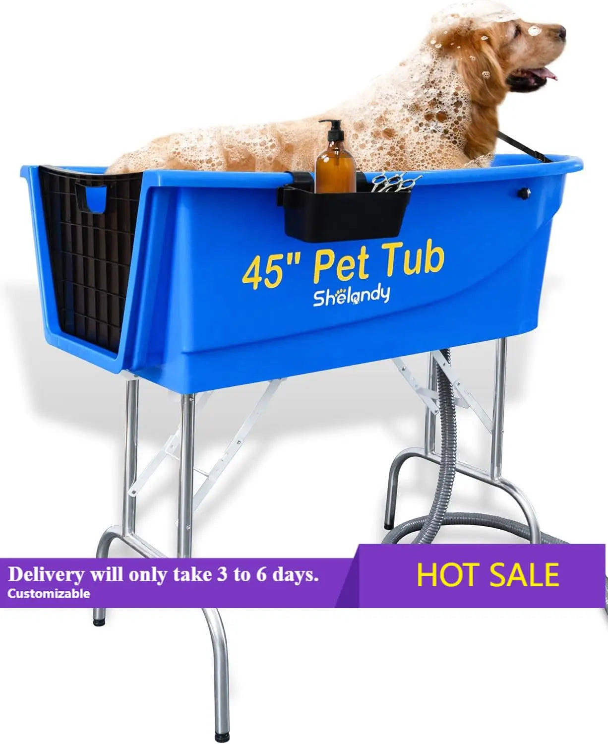 Pet Grooming Bathtub Dog Wash Station Heavy Duty Bathing Tub