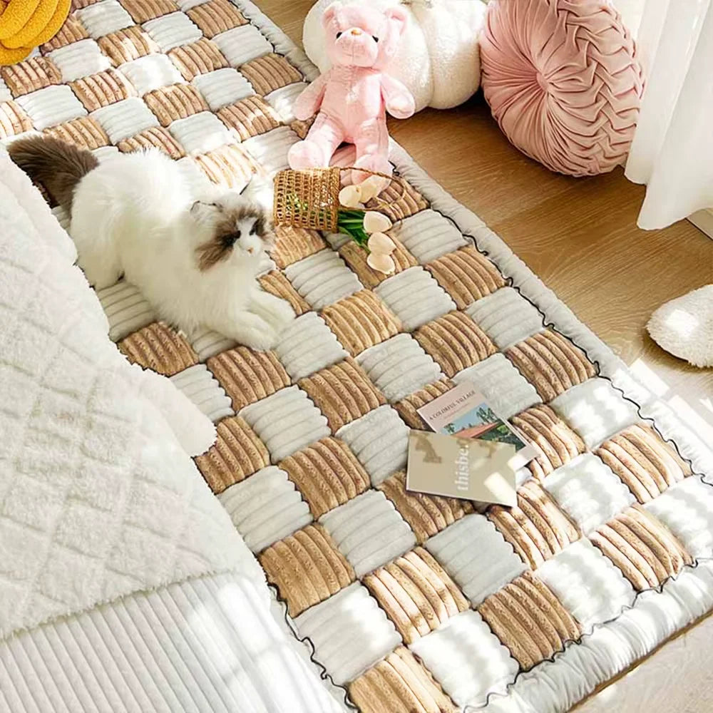 Waterproof Plaid Pet Bed Mat For Car Seat And Sofa Cover