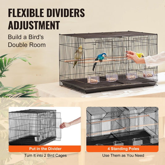 SucceBuy Flight Bird Cage Stackable Divider For Small Birds