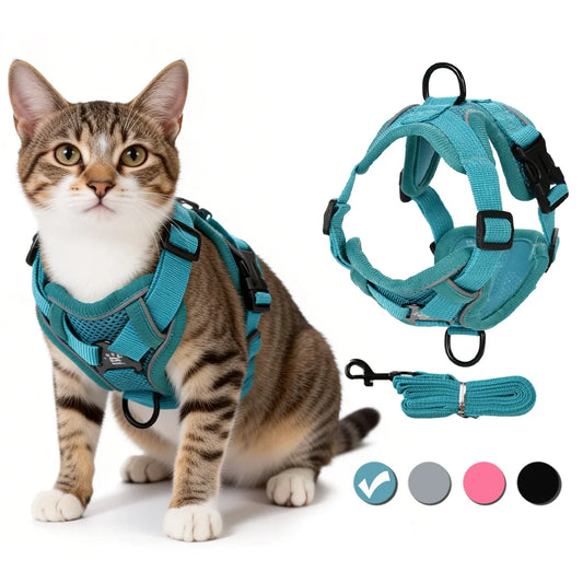 Reflective Adjustable Cat Harness Leash For Cats And Small Dogs