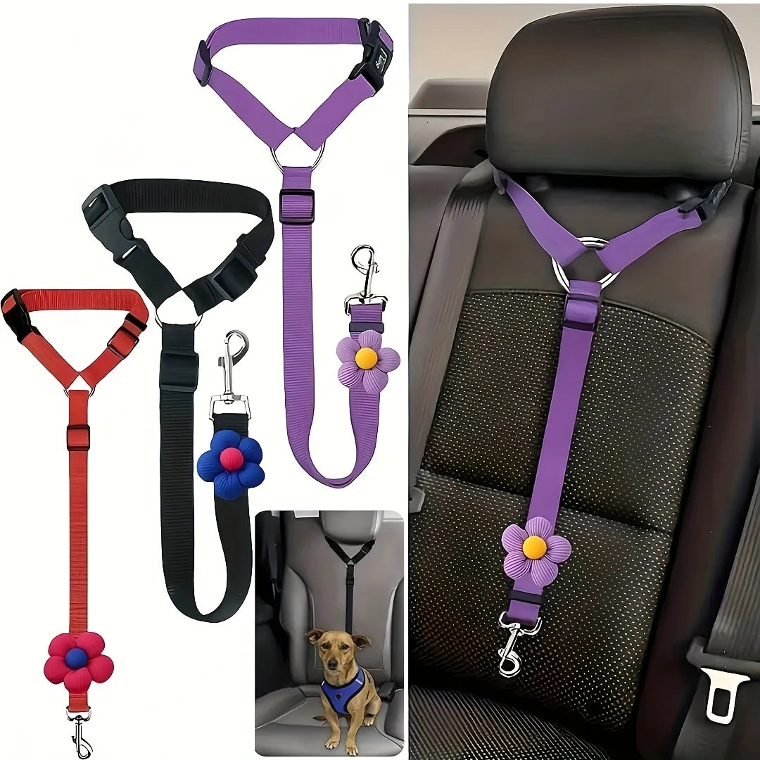 Dog Car Seat Belt Safety Tether For Vehicles Pet Travel