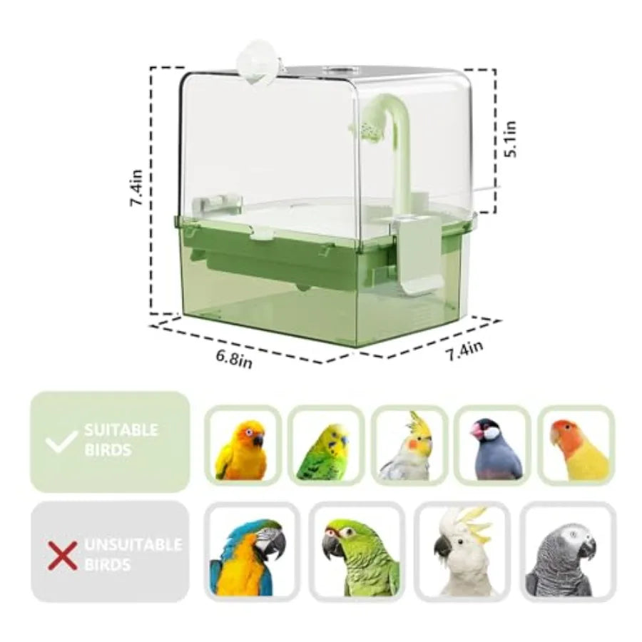 Automatic Parakeet Bath For Cage With Pump And Two Modes