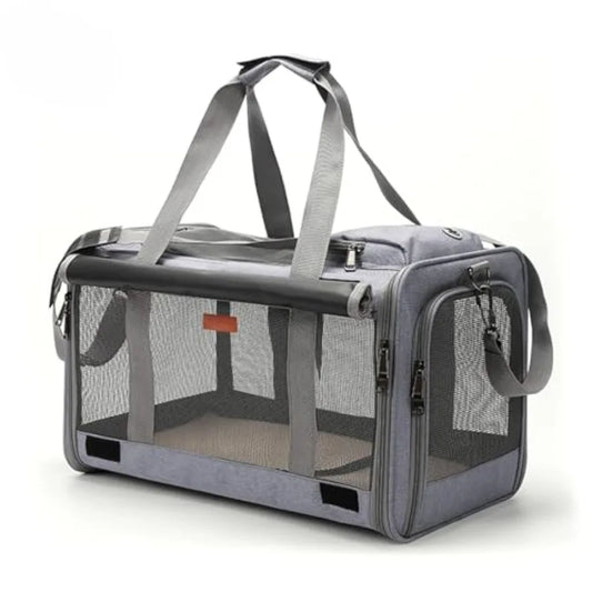 Soft Sided Collapsible Pet Carrier For Cats And Dogs