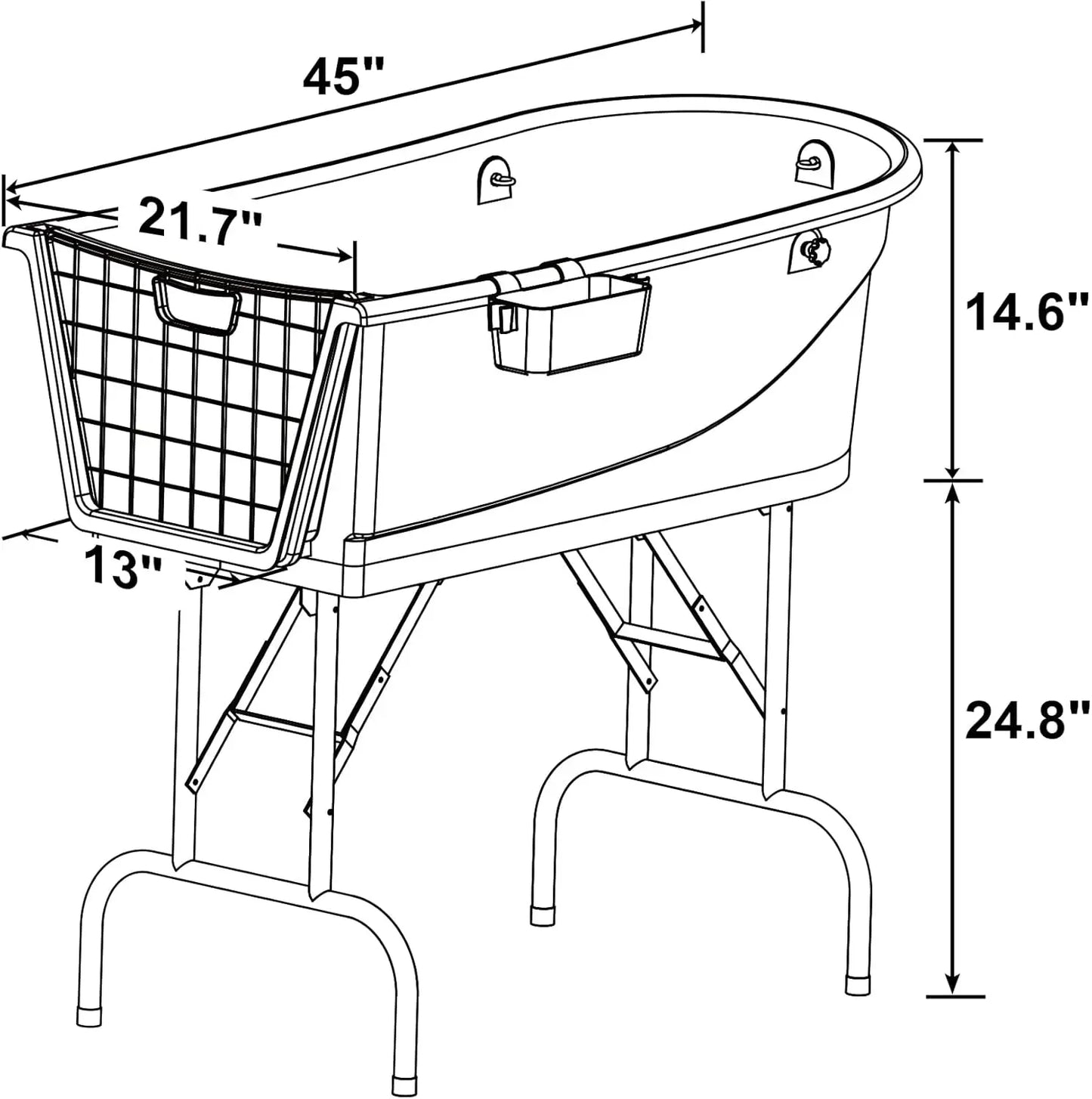 Pet Grooming Bathtub Dog Wash Station Heavy Duty Bathing Tub