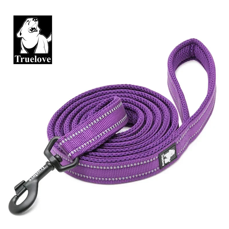 TrueLove Reflective Nylon Mesh Soft Pet Leash With Padded Comfort