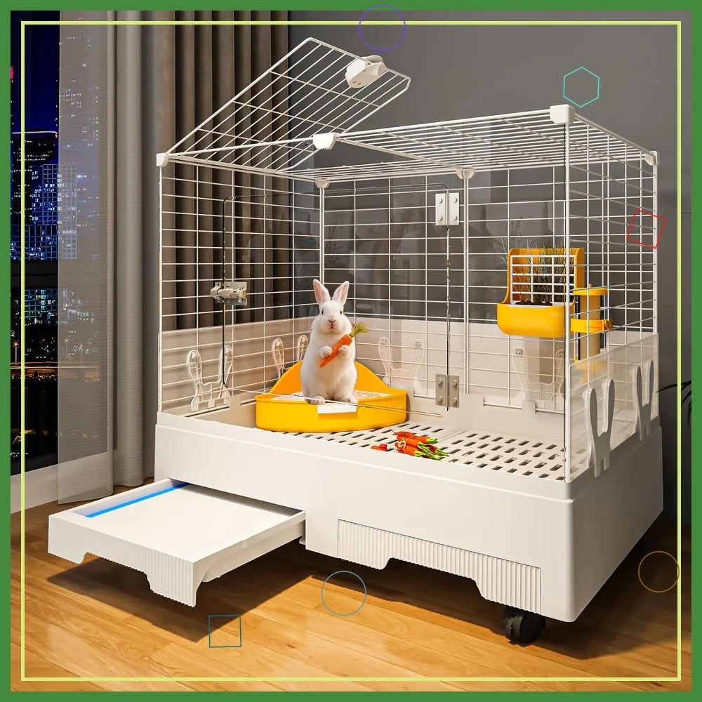 Indoor Small Animal Cage With Pull Out Tray For Rabbits