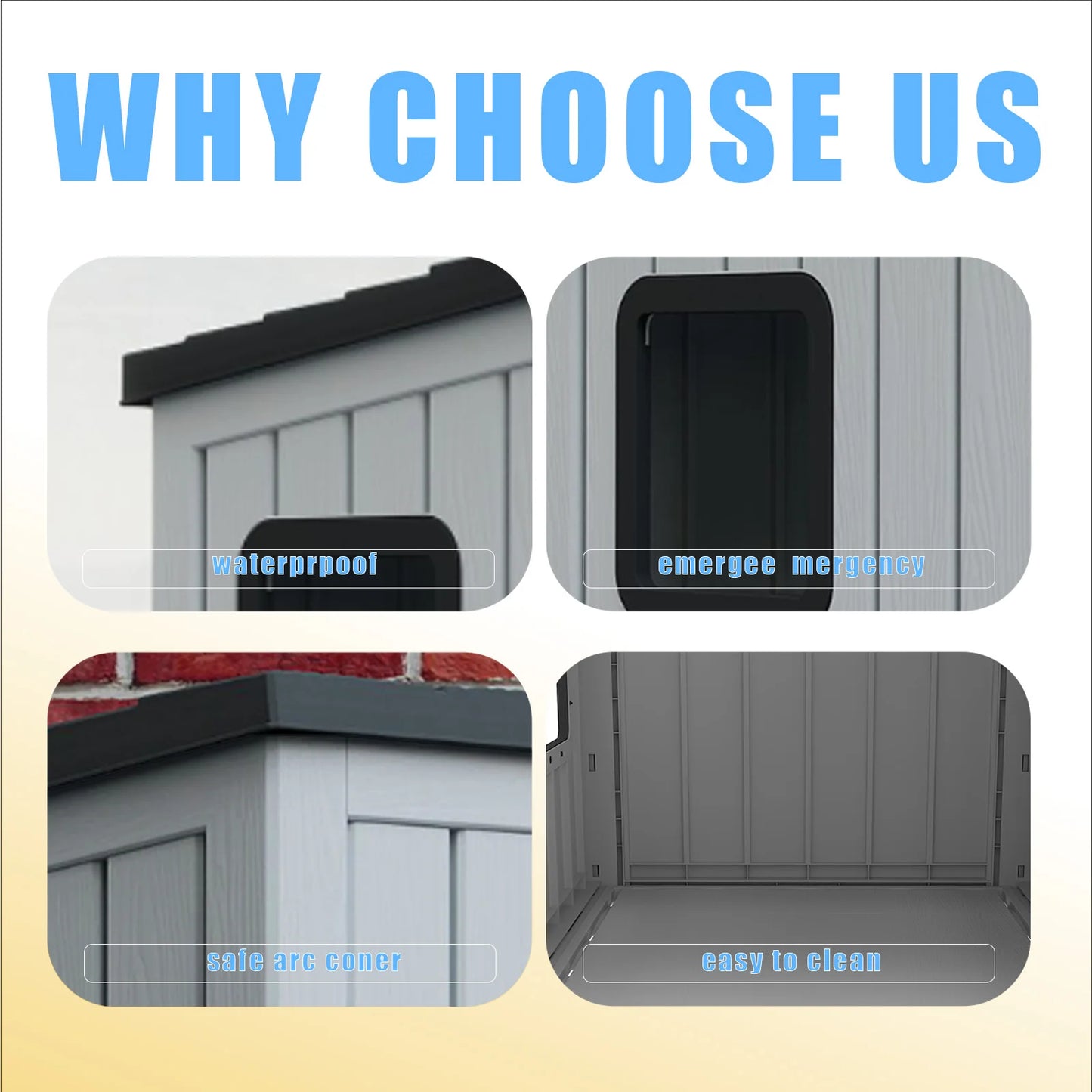 Plastic Waterproof Sloped Roof Cat Cabin For Indoor Outdoor Use