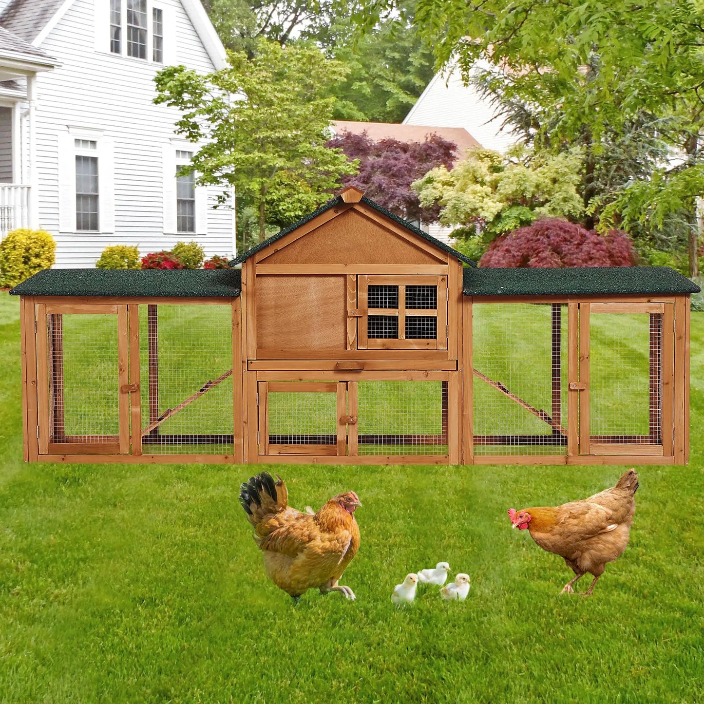 DishyKooker 2 Story Bunny Hutch Rabbit Cage With Double Runs