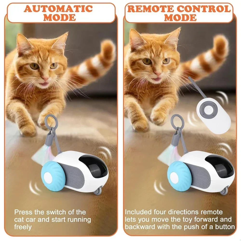 Automatic Remote Control Cat Toy Car for Interactive Pet Play