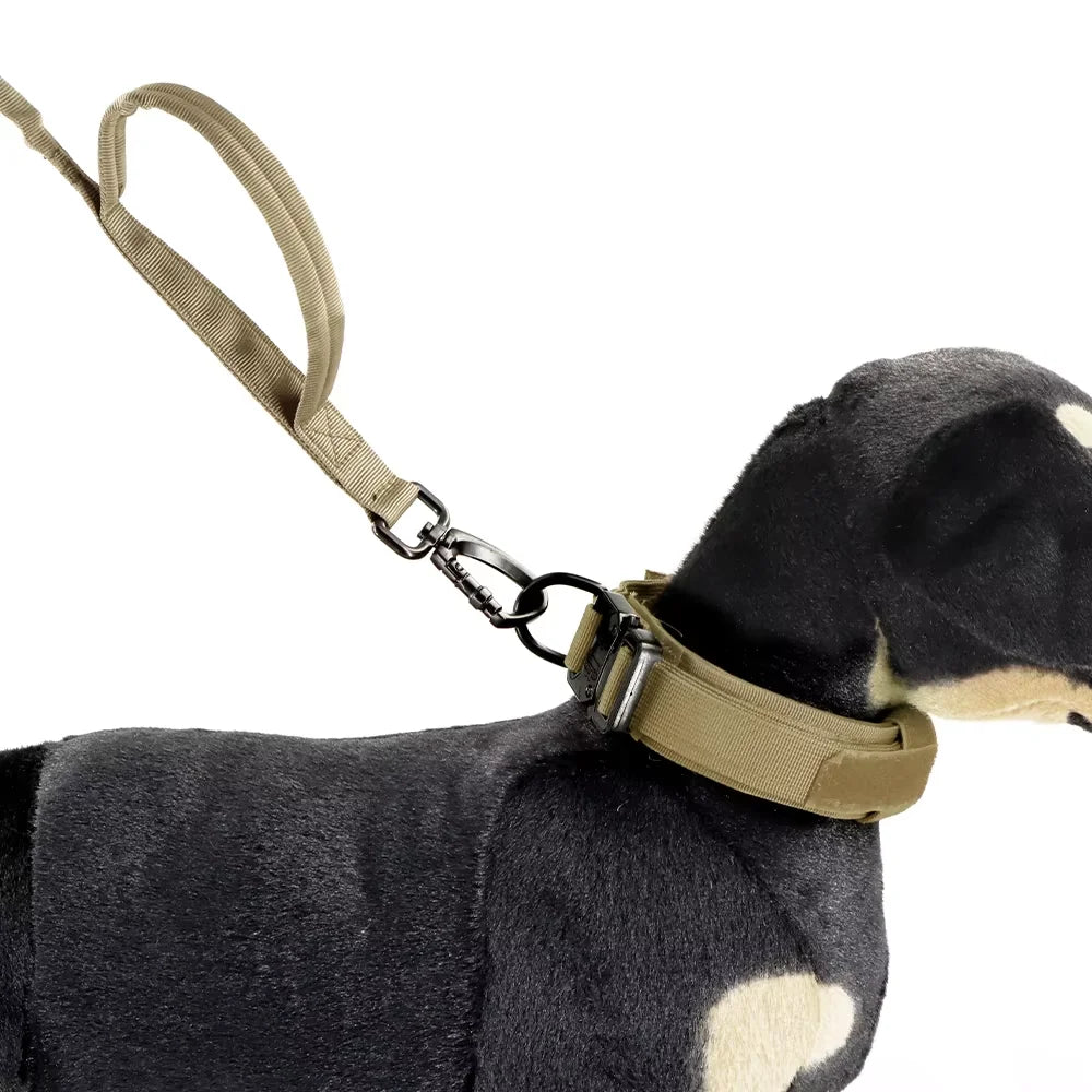 Military Dog Leash With Quick Release Elastic Rope Dual Handles