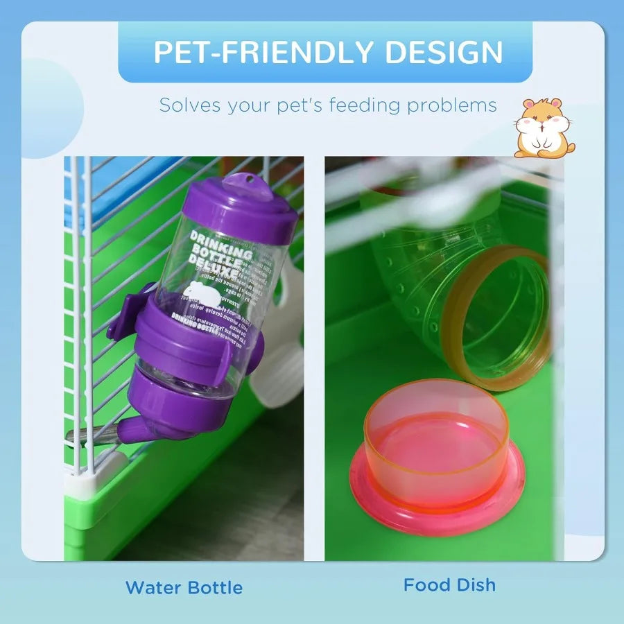 5-Tier Hamster Cage With Tubes And Tunnels Small Animal Habitat