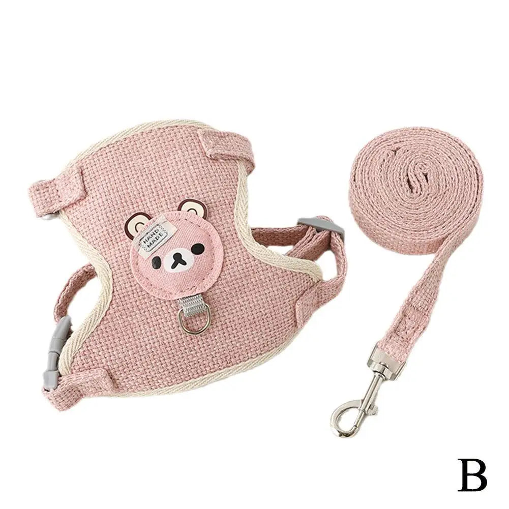 Adjustable Pet Harness And Leash For Cats And Small Dogs