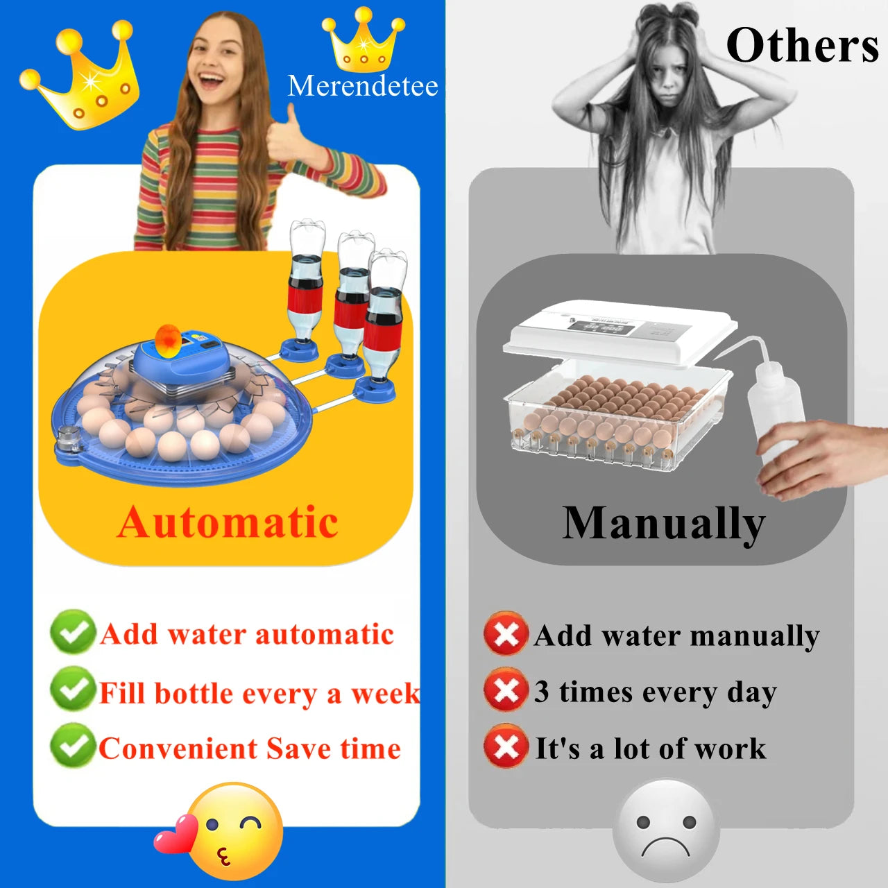 Automatic Egg Incubator 26 to 52 Eggs With Water Adding