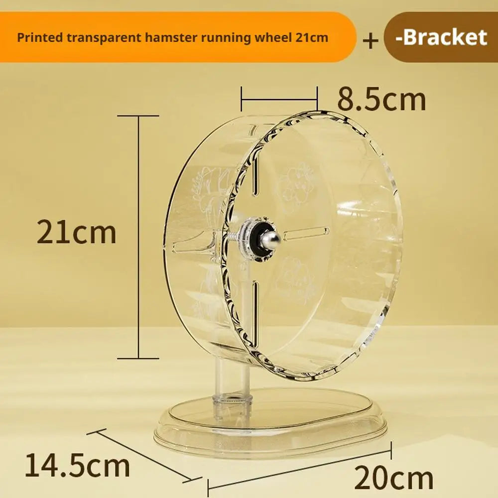 Silent Running Hamster Wheel With Transparent Wide Design