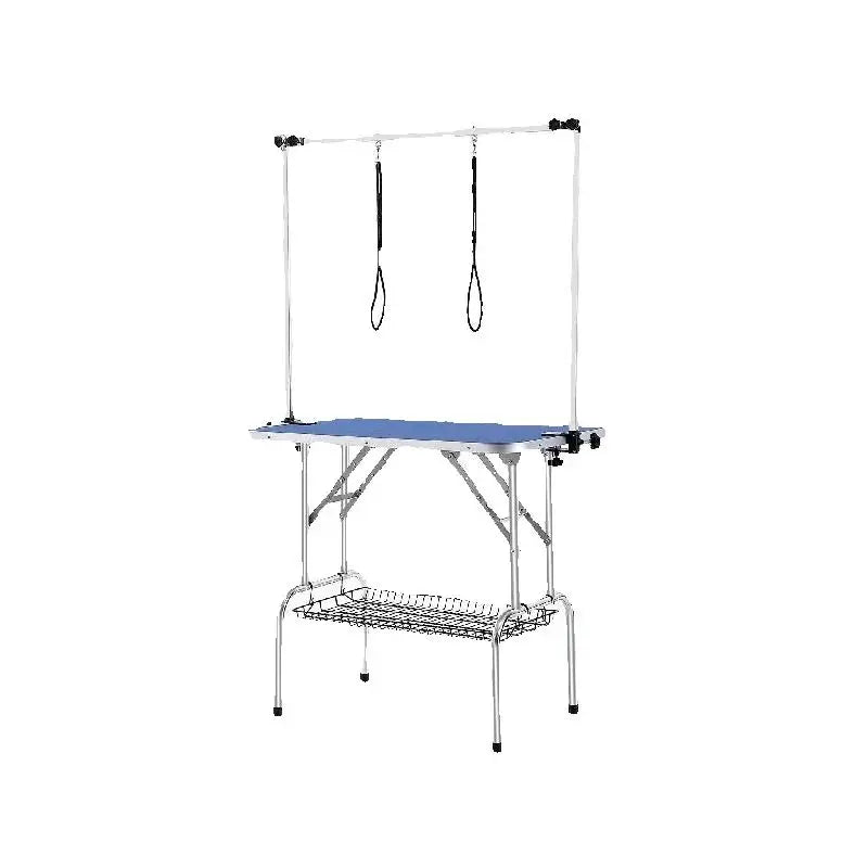 SucceBuy Stainless Steel Pet Grooming Table With Clamp And Loop