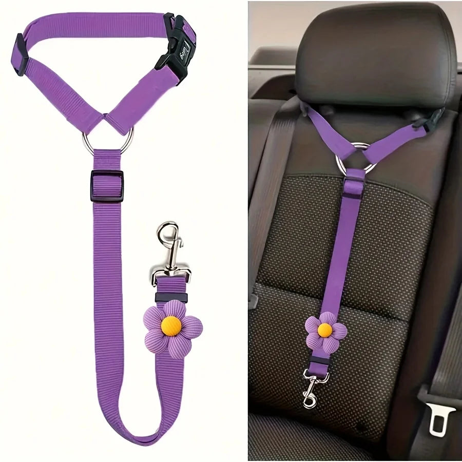Dog Car Seat Belt Safety Tether For Vehicles Pet Travel