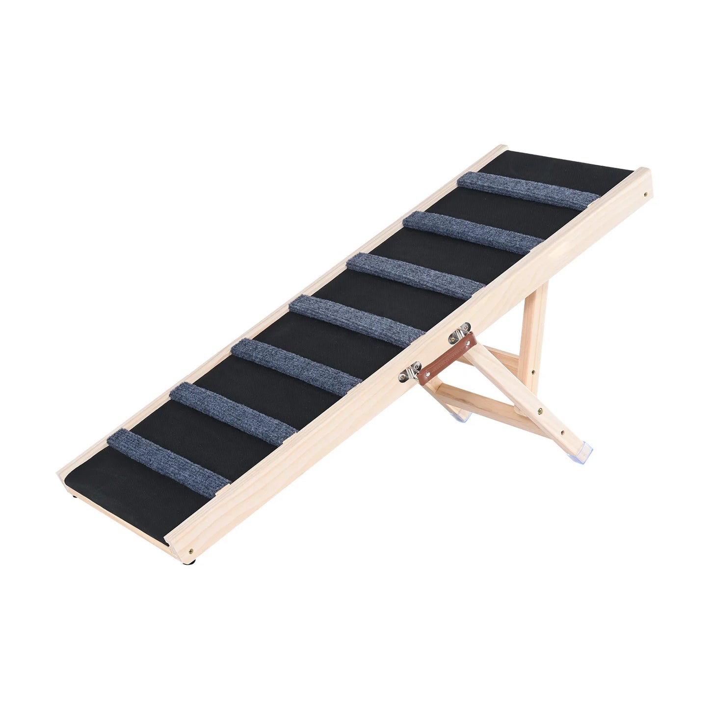 SucceBuy Dog Ramp Folding Anti Slip Adjustable Wooden Pet Ramp For Sofa Car Bed
